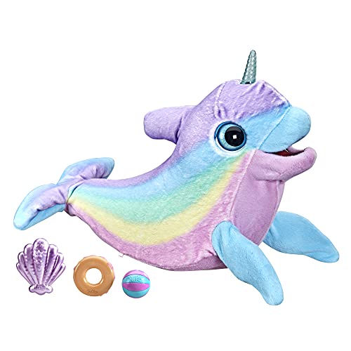 5010993882854 - FURREAL WAVY THE NARWHAL INTERACTIVE ANIMATRONIC PLUSH TOY, ELECTRONIC PET, 80+ SOUNDS AND REACTIONS, RAINBOW PLUSH, AGES 4 AND UP