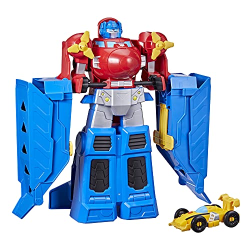 5010993895120 - TRANSFORMERS OPTIMUS PRIME JUMBO JET WING RACER PLAYSET WITH 4.5-INCH BUMBLEBEE RACECAR ACTION FIGURE CONVERTING TOYS, AGES 3 AND UP, 15-INCH