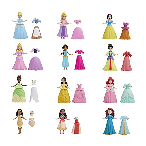5010993926329 - DISNEY PRINCESS SECRET STYLES ROYAL BALL COLLECTION, 12 DISNEY PRINCESS SMALL DOLLS WITH DRESSES, TOY FOR GIRLS AGES 4 YEARS AND UP (AMAZON EXCLUSIVE)
