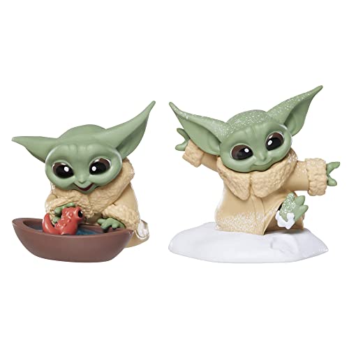 5010993958115 - STAR WARS THE BOUNTY COLLECTION SERIES 4 GROGU COLLECTIBLE FIGURES 2.25-INCH-SCALE TADPOLE FRIEND, SNOWY WALK POSED TOYS 2-PACK AGES 4 AND UP