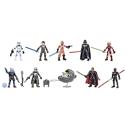 5010993960064 - STAR WARS TOYS MISSION FLEET 2.5-INCH-SCALE ACTION FIGURE 10-PACK, 19 ACCESSORIES, WITH DARTH VADER, LUKE SKYWALKER AND GROGU, AGES 4 AND UP (AMAZON EXCLUSIVE)