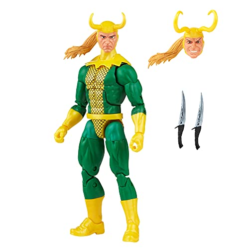 5010993986088 - MARVEL LEGENDS SERIES LOKI 6-INCH RETRO PACKAGING ACTION FIGURE TOY, 3 ACCESSORIES