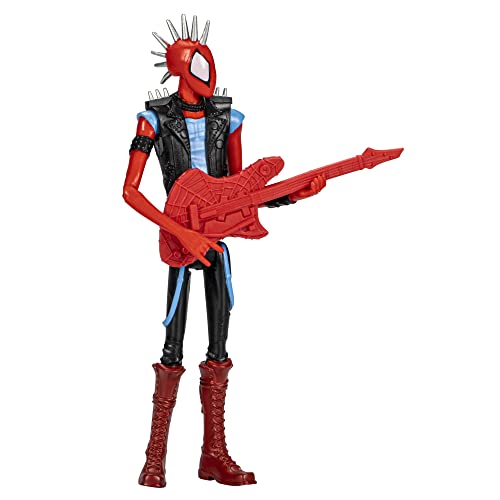 5010994121372 - MARVEL SPIDER-MAN: ACROSS THE SPIDER-VERSE SPIDER-PUNK TOY, 6-INCH-SCALE ACTION FIGURE WITH GUITAR ACCESSORY, MARVEL TOY FOR KIDS AGES 4 AND UP
