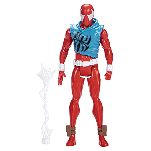 5010994140571 - SPIDER-MAN MARVEL ACROSS THE SPIDER-VERSE SCARLET SPIDER TOY, 6-INCH-SCALE ACTION FIGURE WITH WEB ACCESSORY, MARVEL TOY FOR KIDS AGES 4 AND UP