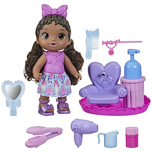 5010994152543 - BABY ALIVE SUDSY STYLING DOLL, 12-INCH TOY FOR KIDS AGES 3 AND UP, INCLUDES BABY DOLL SALON CHAIR, ACCESSORIES, BUBBLE SOLUTION, BLACK HAIR