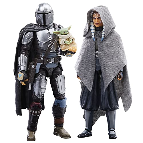 5010994172657 - STAR WARS THE BLACK SERIES THE MANDALORIAN, AHSOKA TANO & GROGU TOY 6-INCH-SCALE THE MANDALORIAN COLLECTIBLE ACTION FIGURE 3-PACK, TOYS FOR KIDS AGES 4 AND UP (AMAZON EXCLUSIVE)