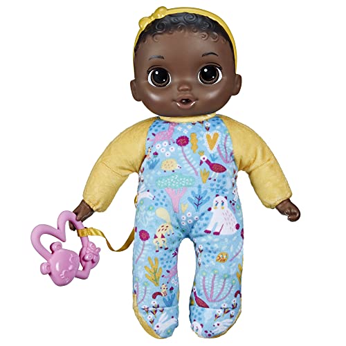 5010996116475 - BABY ALIVE SOFT ‘N CUTE DOLL, BLACK HAIR, 11-INCH FIRST BABY DOLL TOY, WASHABLE SOFT DOLL, TODDLERS KIDS 18 MONTHS AND UP, TEETHER ACCESSORY