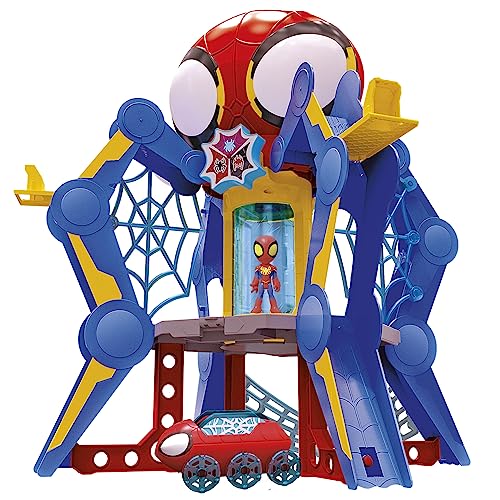5010996163059 - MARVEL SPIDEY AND HIS AMAZING FRIENDS WEB-SPINNERS WEB-QUARTERS, KIDS PLAYSET WITH ACTION FIGURE, VEHICLE, AND ACCESSORIES, SUPER HERO TOYS, AGES 3 AND UP