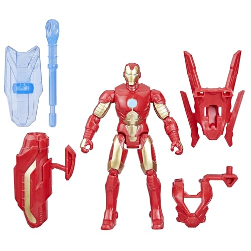 5010996198006 - MARVEL EPIC HERO SERIES BATTLE GEAR IRON MAN ACTION FIGURE, 4-INCH, AVENGERS SUPER HERO TOYS FOR KIDS AGES 4 AND UP