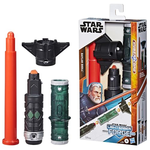5010996202307 - STAR WARS LIGHTSABER FORGE KYBER CORE BAYLAN SKOLL, OFFICIALLY LICENSED ORANGE CUSTOMIZABLE LIGHTSABER, TOYS FOR 4 YEAR OLD BOYS AND GIRLS