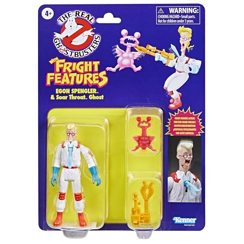 5010996217165 - GHOSTBUSTERS KENNER CLASSICS THE REAL EGON SPENGLER & SOAR THROAT GHOST TOYS, RETRO ACTION FIGURE, TOYS FOR KIDS 4+