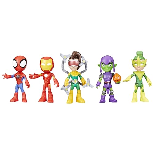 5010996243959 - SPIDEY AND HIS AMAZING FRIENDS MARVEL, FRIENDS & FOES PACK, 5 ACTION FIGURES, 4-INCH, PRESCHOOL SUPER HERO TOYS FOR KIDS AGES 3 AND UP (AMAZON EXCLUSIVE)
