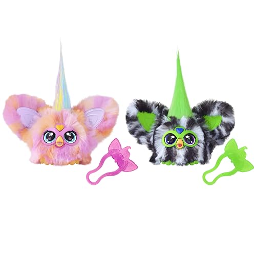 5010996247117 - FURBY FURBLETS FIERCE & FABULOUS 2 PACK, GREENIE-MEANIE & MAY-MAY WITH 45 SOUNDS EACH, ELECTRONIC PLUSH TOYS FOR GIRLS & BOYS 6 YEARS & UP, GREEN/BLACK & PINK/WHITE (AMAZON EXCLUSIVE)