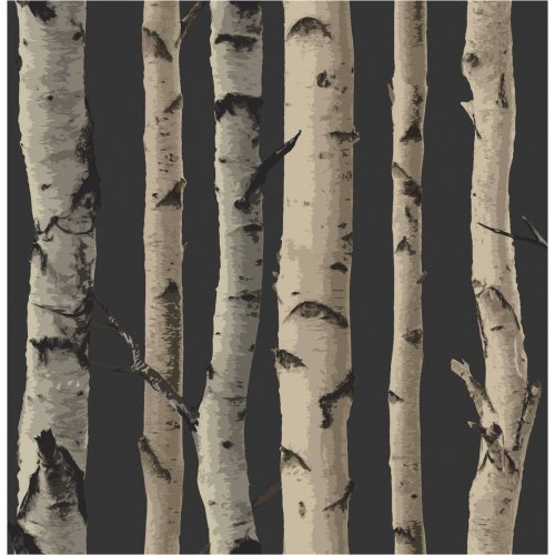 5011419310531 - FINE DECOR GOLD / BROWN - FD31053 - BIRCH TREE - FOREST WOODS - WALLPAPER