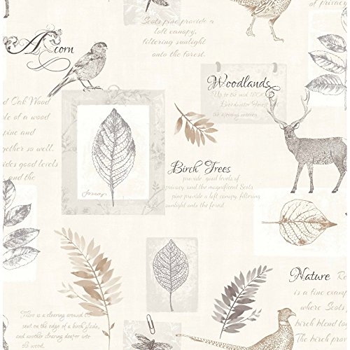 5011419407514 - COLOROLL WOODLAND STAG WALLPAPER TAUPE / SILVER (FD40751)