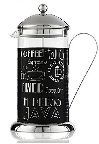 5011561005187 - LA CAFETIERE 5164447 WAKE UP AND SMELL THE COFFEE 8 CUP FRENCH PRESS, BLACK