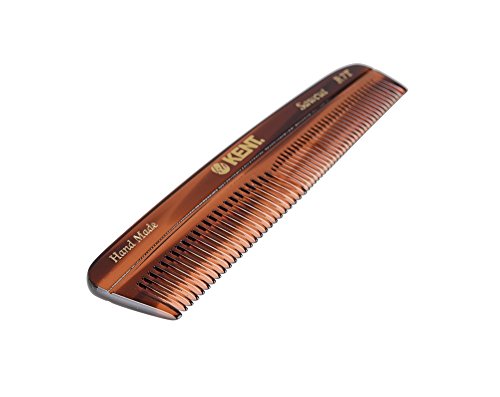 5011637031218 - KENT THE HANDMADE COMB - 130 MM FINE AND COARSE TOOTHED POCKET COMB SAWCUT R7T