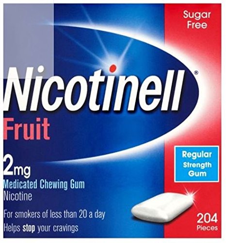 5012131586907 - NICOTINELL 2 MG NICOTINE SMOKING CESSATION CHEWING GUM - 204 PIECES - FRUIT FLAVOR
