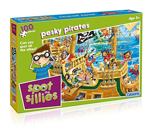 5012269015003 - GIBSONS SPOT THE SILLIES - PESKY PIRATES JIGSAW PUZZLES (100-PIECE)