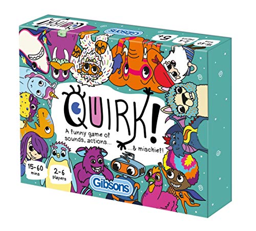 5012269090246 - QUIRK! BY GIBSONS – CARD GAMES ADULTS AND KIDS – 2-6 PLAYERS – CARDS GAMES FOR FAMILY – 15-60 MINUTES OF GAMEPLAY – GAMES FOR FAMILY GAME NIGHT – CARD GAMES FOR KIDS AND ADULTS AGES 5+