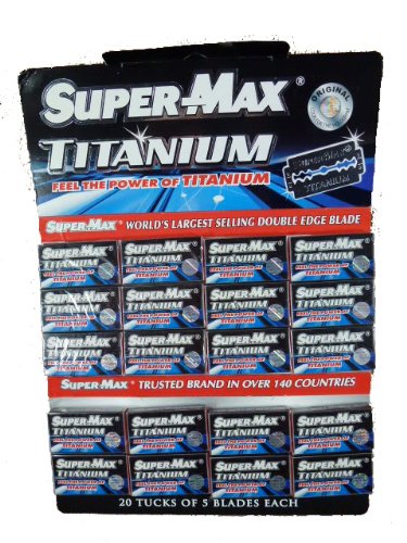5013405655930 - SUPERMAX TITANIUM RAZOR DOUBLED EDGE 100 BLADES