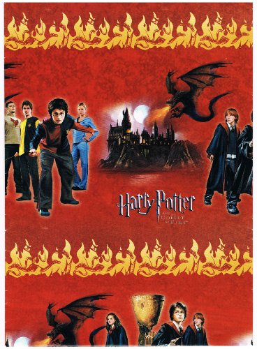 5015116147186 - HARRY POTTER 'TRIWIZARD TOURNAMENT' CLASSIC GIFT WRAP WRAPPING 1 SHEET + 1 GIFT TAG