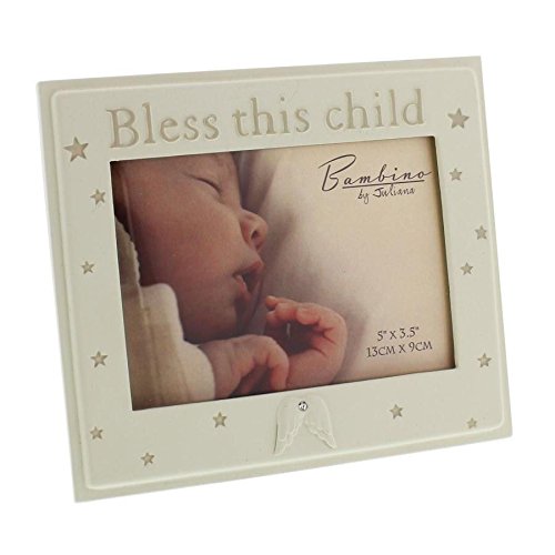 5017224567184 - BAMBINO IMPRESSIONS BY JULIANA PHOTO FRAME - BLESS THIS CHILD - 5 X 3 - CG1112