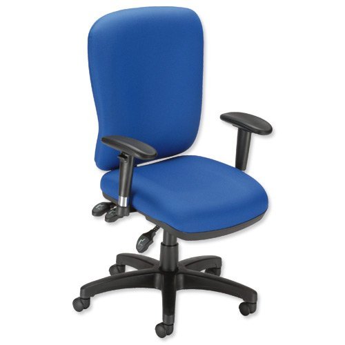 5018206308689 - INFLUX VITALIZE MAXI ASYNCHRONOUS TASK CHAIR SEAT W520XD520XH420-510MM BLUE REF 11190-01ABLU