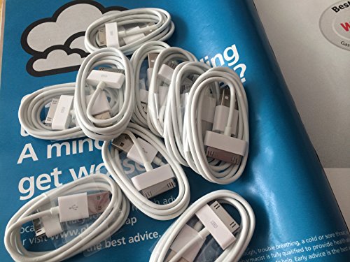 5018738889854 - WHITE COLOR 30PIN 6PIN USB DATA SYNC CHARGER CABLE FOR IPHONE 4 4S FOR IPAD 2 3 FOR IPOD PLAYER