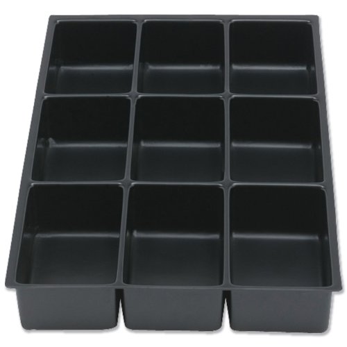 5020073341713 - BISLEY INSERT TRAY 2/9 PLASTIC FOR STORAGE CABINET 9 SECTIONS H51MM BLACK REF 226P1