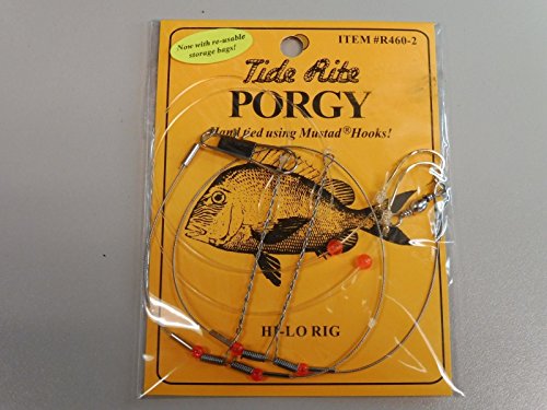 0050209035570 - 4 PACKS TIDE RITE PORGY - BEADED WIRE HI-LO RIG SIZE 2