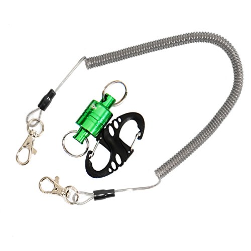 0502312049864 - SF FLY FISHING PLIERS LANDING TROUT NET MAGNETIC RELEASE HOLDER WITH CORD 12 LB