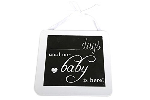 5024418842262 - .... DAYS UNTIL OUR BABY IS HERE HANGING CHALKBOARD PLAQUE - PREGNANCY GIFT