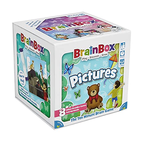 5025822111104 - BRAIN BOX PICTURES CARD GAME | TRIVIA GAME | FUN GAME FOR FAMILY GAME NIGHT | MEMORY GAME FOR KIDS AND ADULTS | AGES 8+ | 1+ PLAYERS | AVERAGE PLAYTIME 10 MINUTES | MADE BY GREEN BOARD GAMES