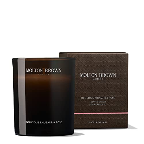 5030805004984 - MOLTON BROWN DELICIOUS RHUBARB & ROSE SIGNATURE SCENTED CANDLE (SINGLE WICK), 6.07 OZ.