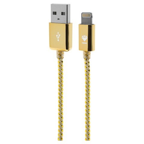 5031300072737 - BAUBLEBAR BRAID POWER UP USB CABLE FOR IPAD, IPHONE AND IPOD - GOLD (CO7273)