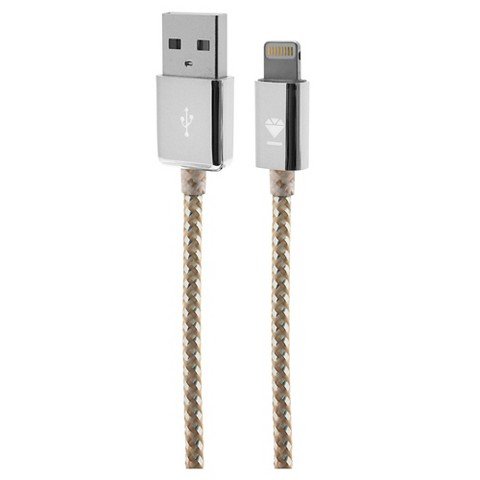 5031300072744 - BAUBLEBAR BRAID POWER UP USB CABLE FOR IPAD, IPHONE AND IPOD - PINK (CO7274)