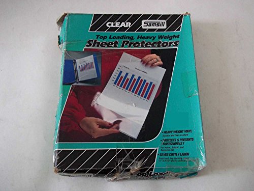 0050362412850 - SAMSILL 41285 CLEAR INSERT SHEET PROTECTORS TOP LOADING HEAVY WEIGHT VINYL 11 X 8 1/2 SOLD IN BULK PACKAGE OF 50 SHEETS VINTAGE ITEM (SAME AS JOSHUA MEIER HG 1185)
