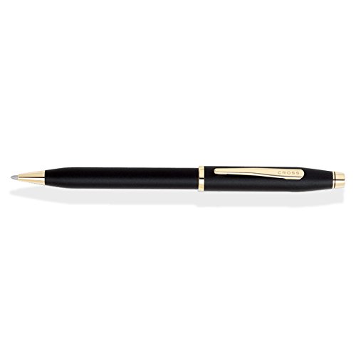 5037347149883 - CROSS CENTURY II, BLACK, BALLPOINT PEN, WITH 23 KARAT GOLD PLATED APPOINTMENTS (2502WG)