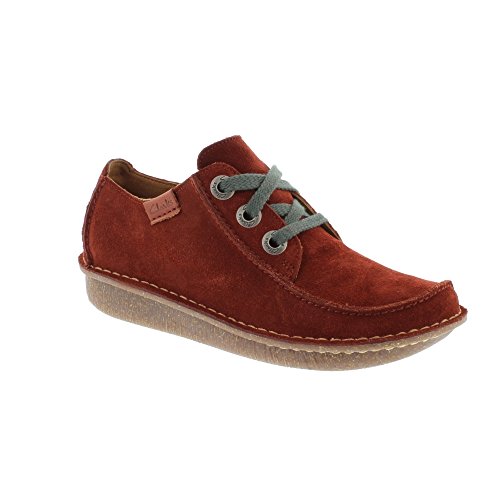 5050407772128 - CLARKS FUNNY DREAM - RUST SUEDE (RED) WOMENS SHOES 7.5 US