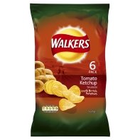 5050854653377 - WALKERS CRISPS 6 PACK (TOMATO KETCHUP)