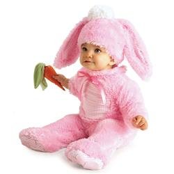 5051090200202 - PINK BUNNY COSTUME WITH CARROT RATTLE - RUBIES (0-6 MONTH)