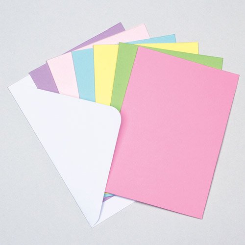 5051174055322 - COLORED CARD BLANKS FOR KIDS TO DECORATE WITH LOVE FOR MOTHER'S DAY OR VALENTINES (PACK OF 12)