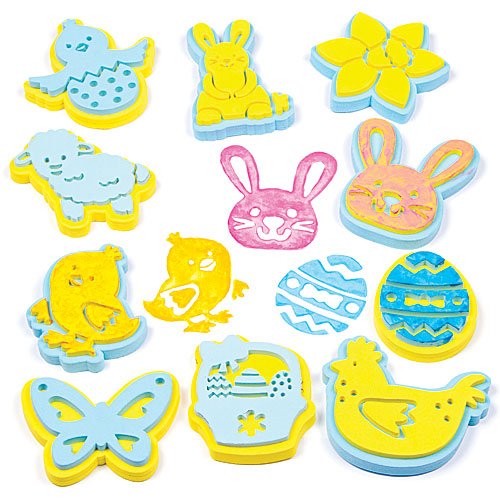 5051174061583 - EASTER STAMPERS FOR CHILDREN TO DECORATE AND PERSONALIZE SPRING CARDS (PACK OF 10)
