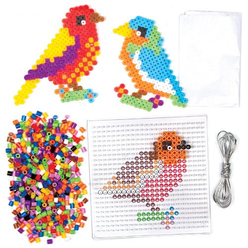 5051174063051 - BIRD FUSE BEAD KITS FOR CHILDREN TO MAKE DECORATE AND DISPLAY AS EASTER DECORATION (PACK OF 6)