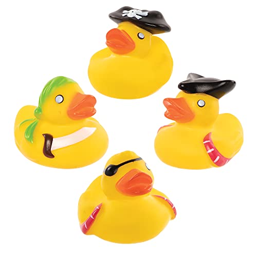 5051174118218 - BAKER ROSS FE319 PIRATE RUBBER DUCK BATH TOYS - PACK OF 8, BABY TOYS, PARTY BAG FILLERS FOR KIDS, MINI TOYS FOR CHILDREN
