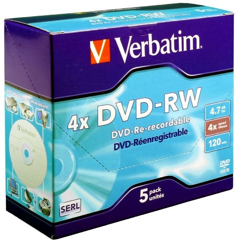 5051395671851 - VERBATIM DVD-RW 4X 4.7GB 43285 PK5
