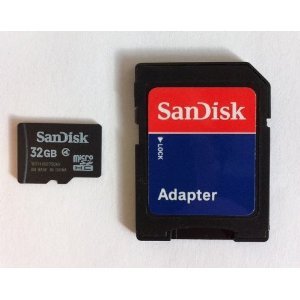 5052396002743 - SANDISK 32GB MICROSDHC HIGH SPEED CLASS 4 CARD WITH MICROSD TO SD ADAPTER