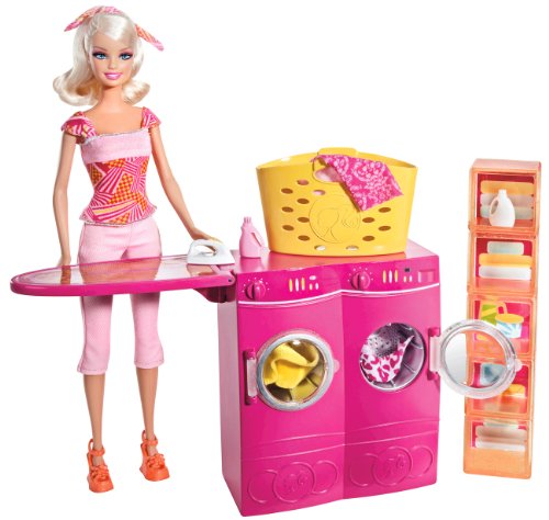 5052711864841 - BARBIE SPIN TO CLEAN LAUNDRY ROOM AND BARBIE DOLL SET