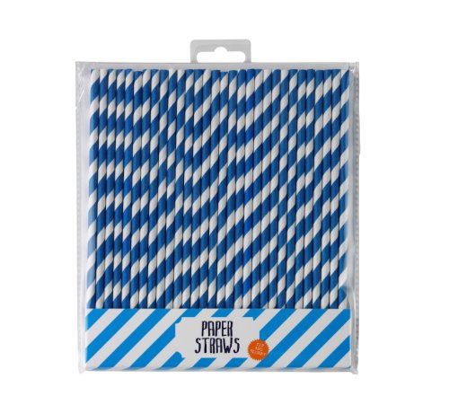 5052714012102 - TALKING TABLES PARTY PAPER STRAWS, BLUE